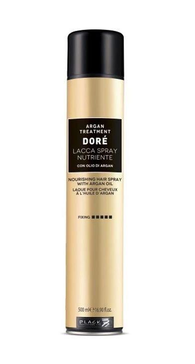 Levně Black DORÉ Nourishing Argan Oil Hair Spray 500ml - Lak na vlasy s argánovým olejem