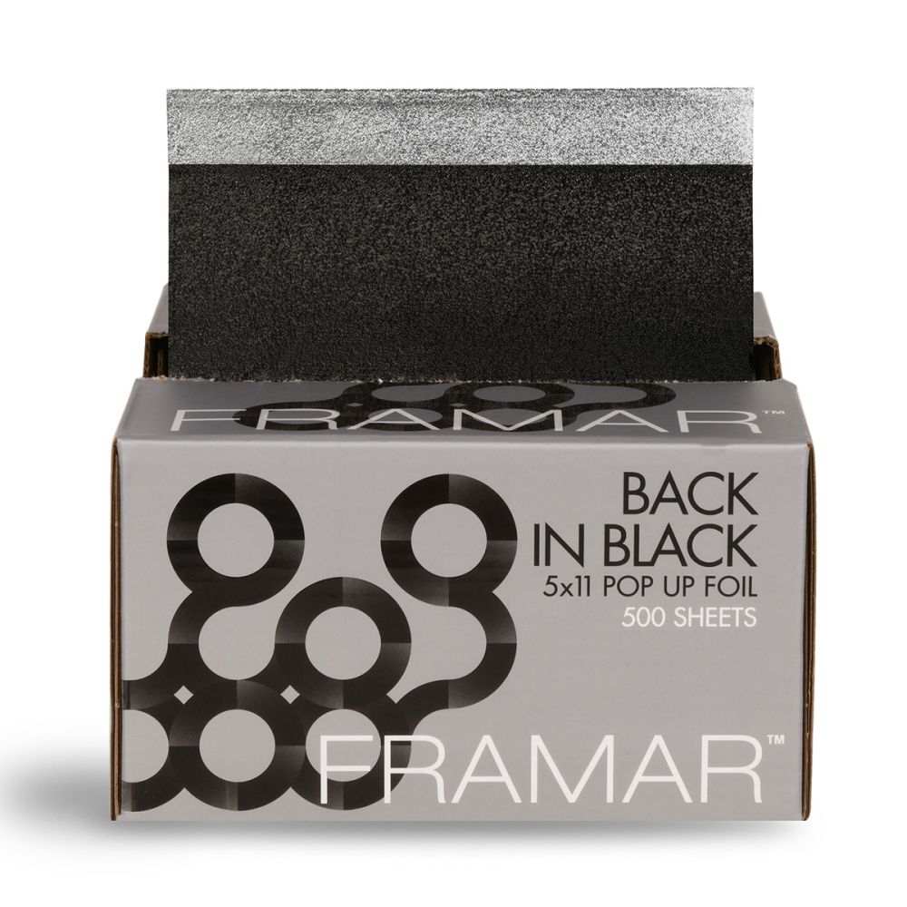 Levně Framar Texturovaná fólie černá - Back in Black, 13x28cm 500ks