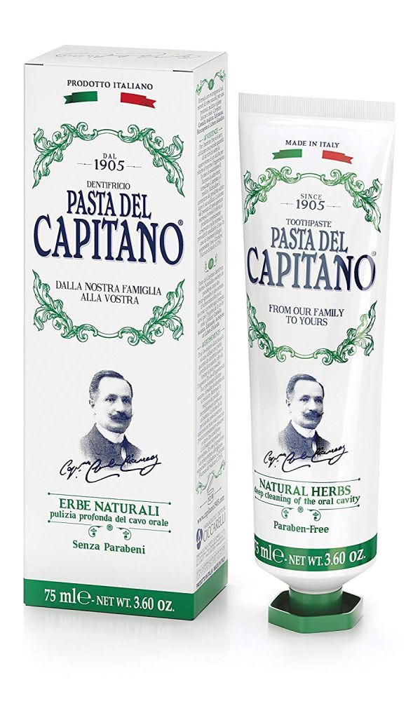 Levně Pasta del Capitano Natural Herbs 75ml - Prémiová zubní pasta s výtažky bylin